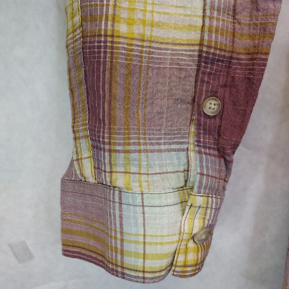 Eddie Bauer Classic Fit Button Up Shirt Women M Plaid Long Sleeve Gorpcore Cabin - Picture 3 of 15